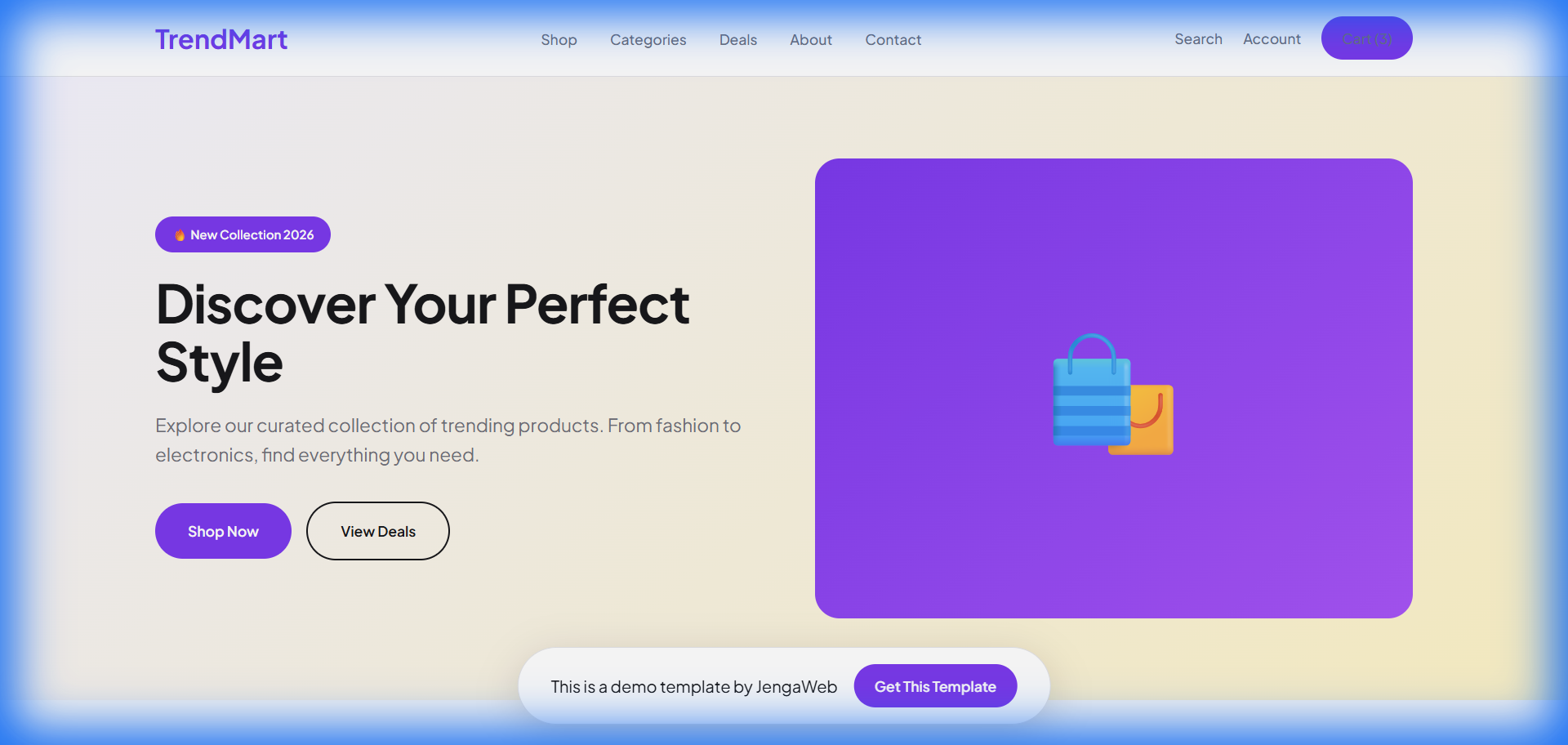Online Shop Template Preview