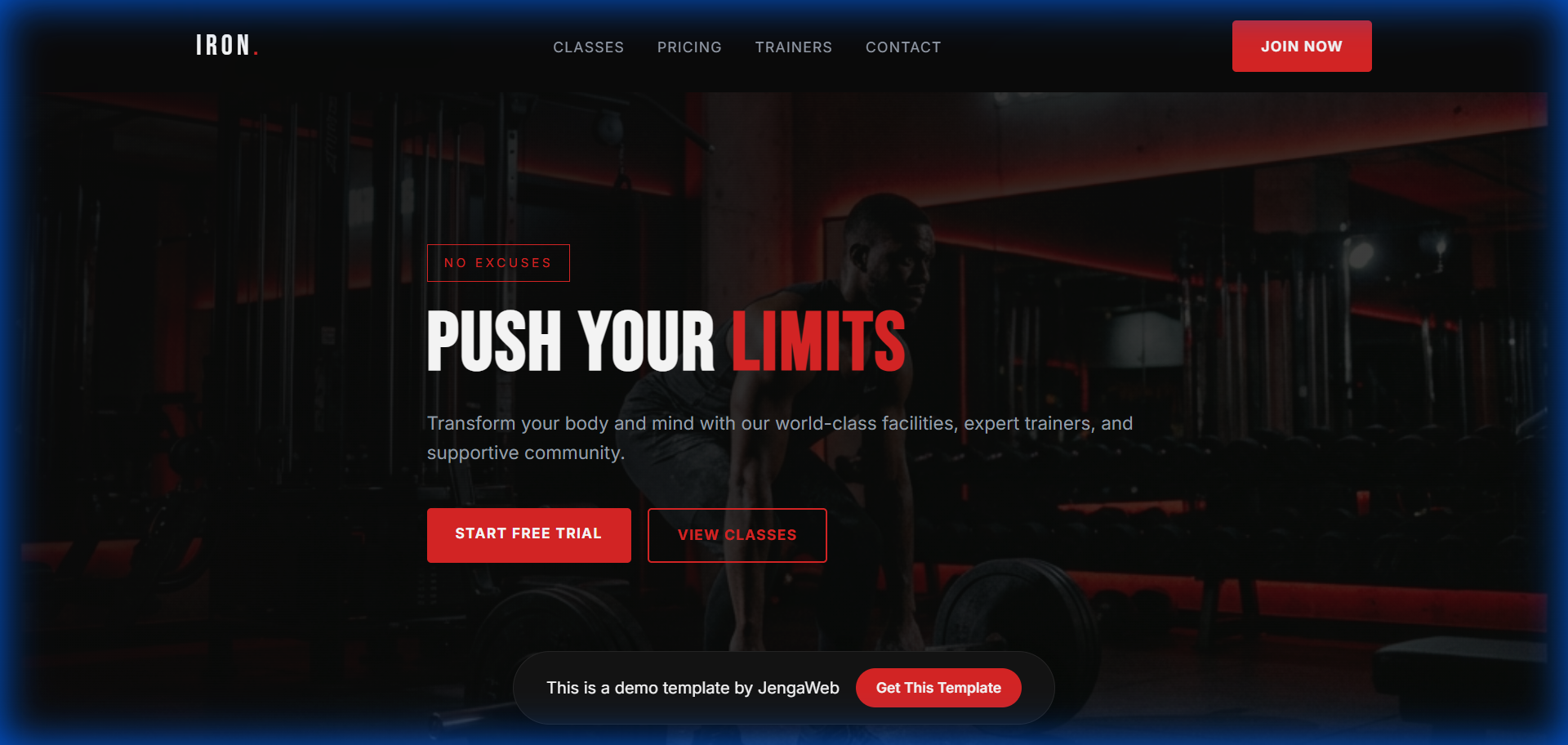 Fitness Template Preview
