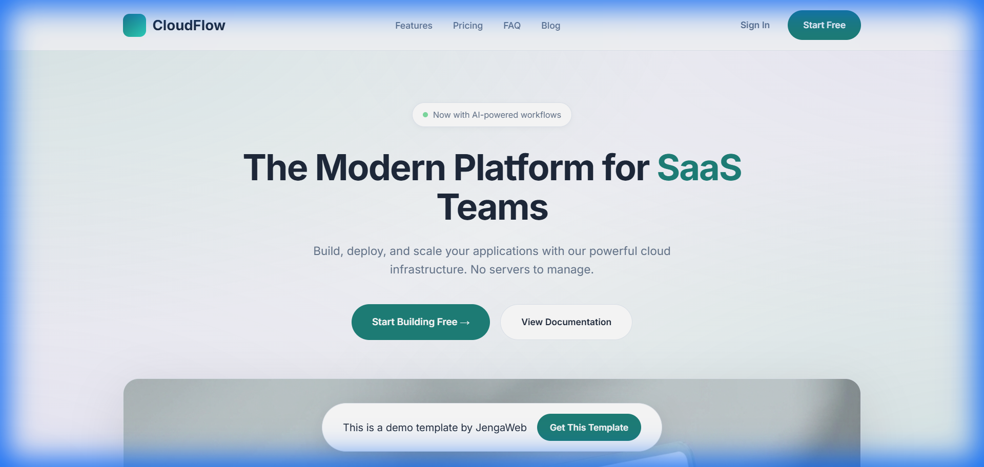 SaaS Platform Template Preview
